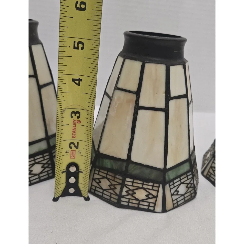 VTG Mission Tiffany Style Stained Glass Lights Shades 2-1/4